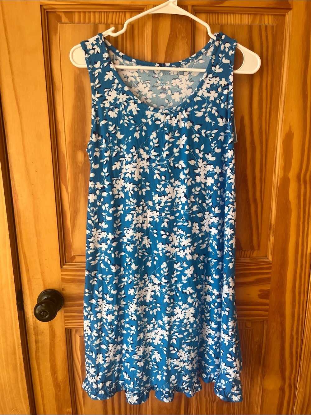 Draper James Teal Blue Floral Tank Dress